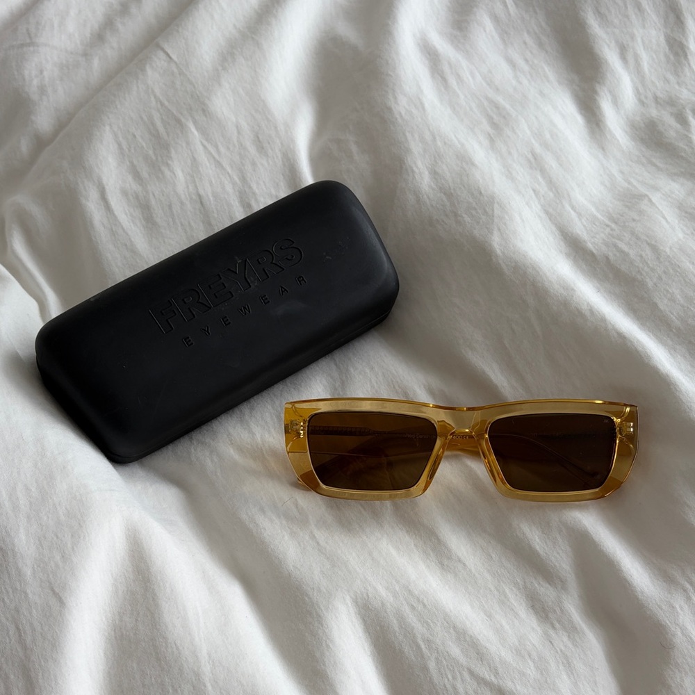Quay x FREYRS Amber Rectangular Sunglasses